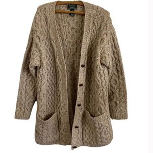 Vintage exclusive hand knit for ralph lauren wool chunky Knit sweater cardigan